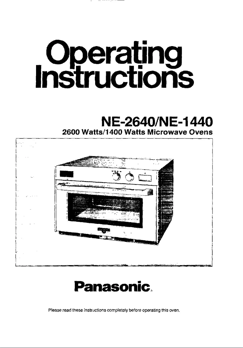 Página 1 del manual Manual de usuario Panasonic NE-1780
