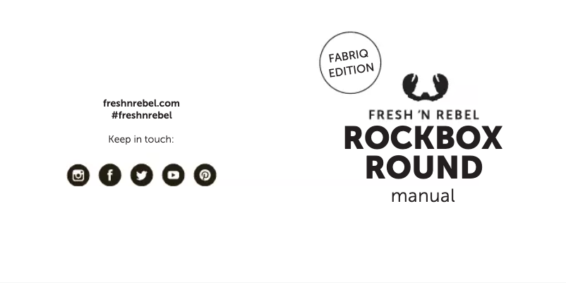 Page 1 de la notice Manuel utilisateur Fresh 'n Rebel Rockbox Round Fabriq