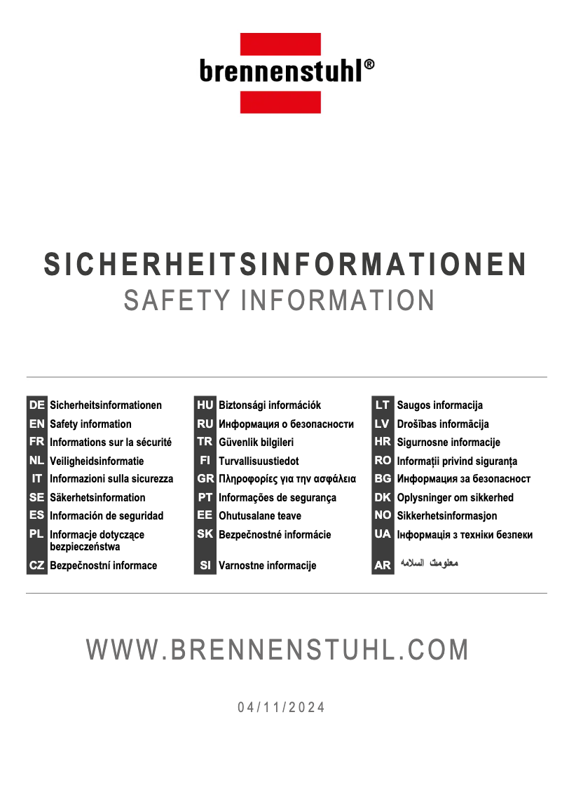Página 1 del manual Manual de usuario Brennenstuhl BDZ 44 DE 3655
