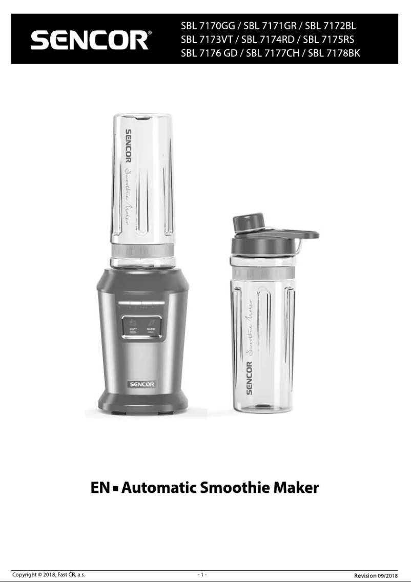 Page 1 de la notice Manuel utilisateur Sencor SBL 7176GD