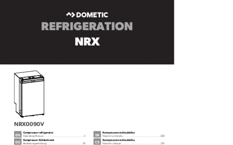 Page 1 de la notice Manuel utilisateur Dometic NRX 90V