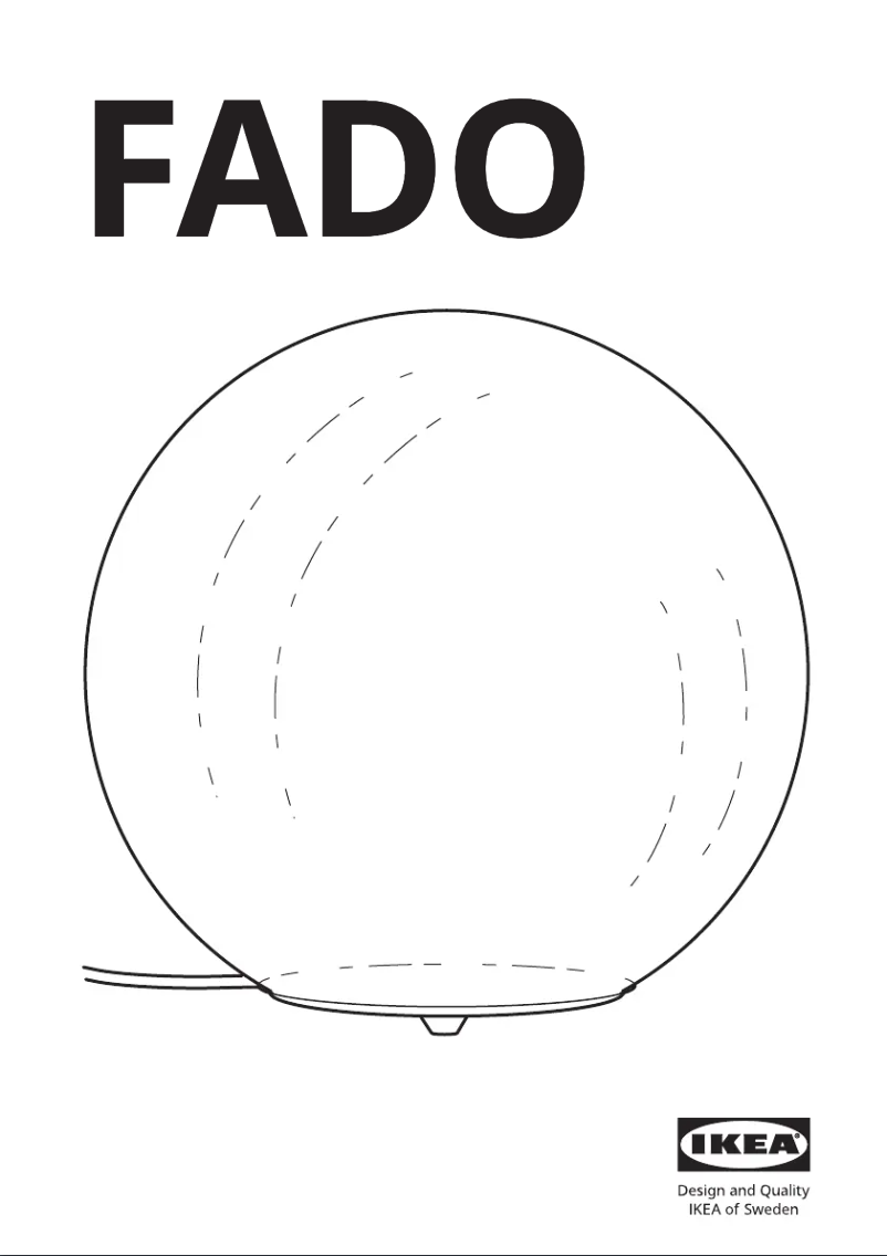 Page 1 de la notice Manuel utilisateur Ikea FADO 403.563.00