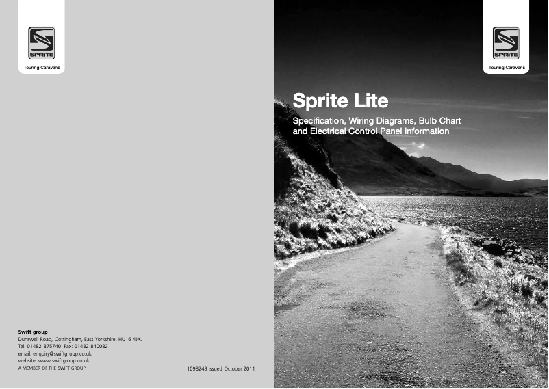 Page 1 de la notice Manuel utilisateur Swift Sprite Lite (2012)