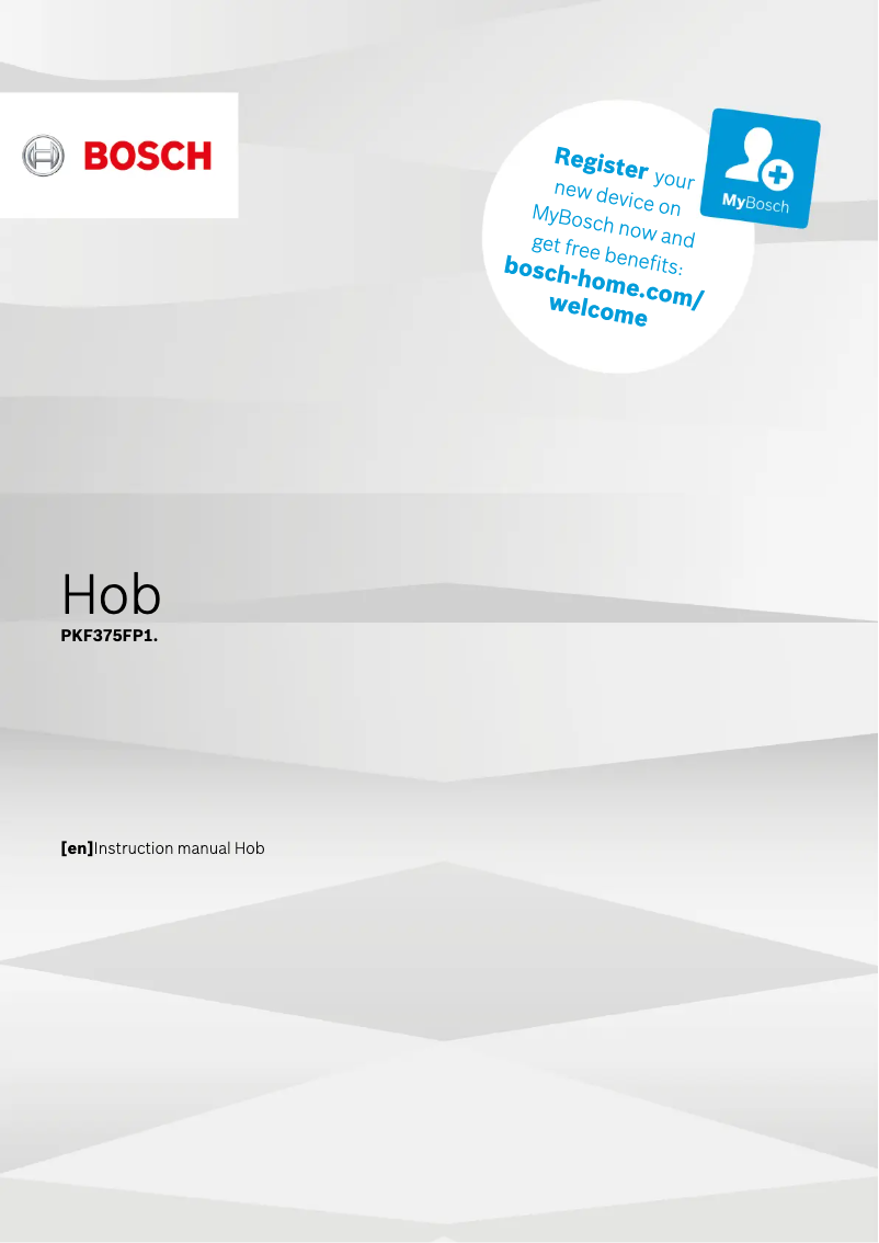 Page 1 de la notice Manuel utilisateur Bosch PKF375FP1M