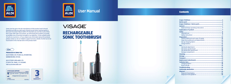 Página 1 del manual Manual de usuario Visage GT-TBS-05-UK