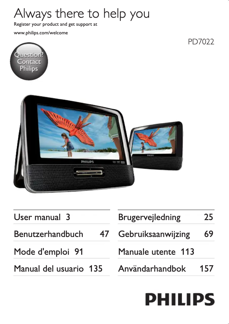 Página 1 del manual Manual de usuario Philips PD7022