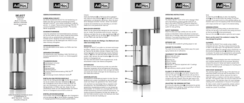 Page 1 de la notice Manuel utilisateur AdHoc Select MP57