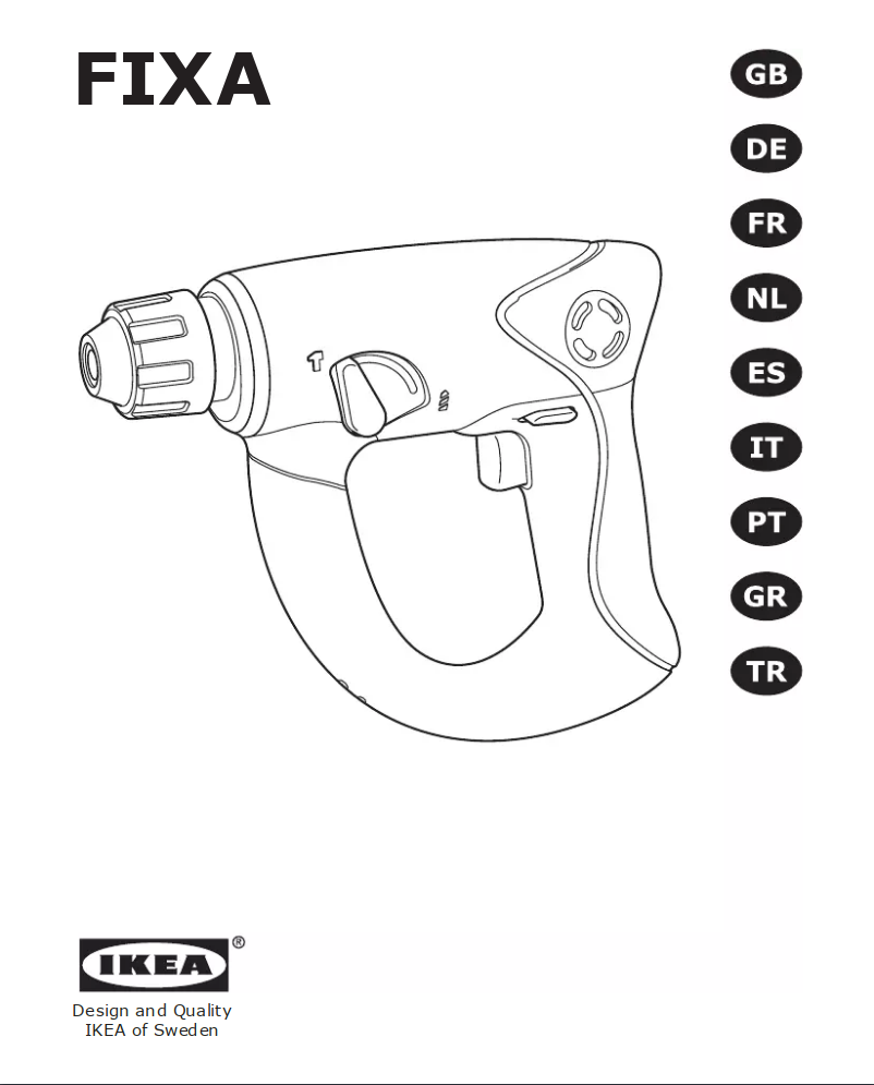 Page 1 de la notice Manuel utilisateur Ikea FIXA