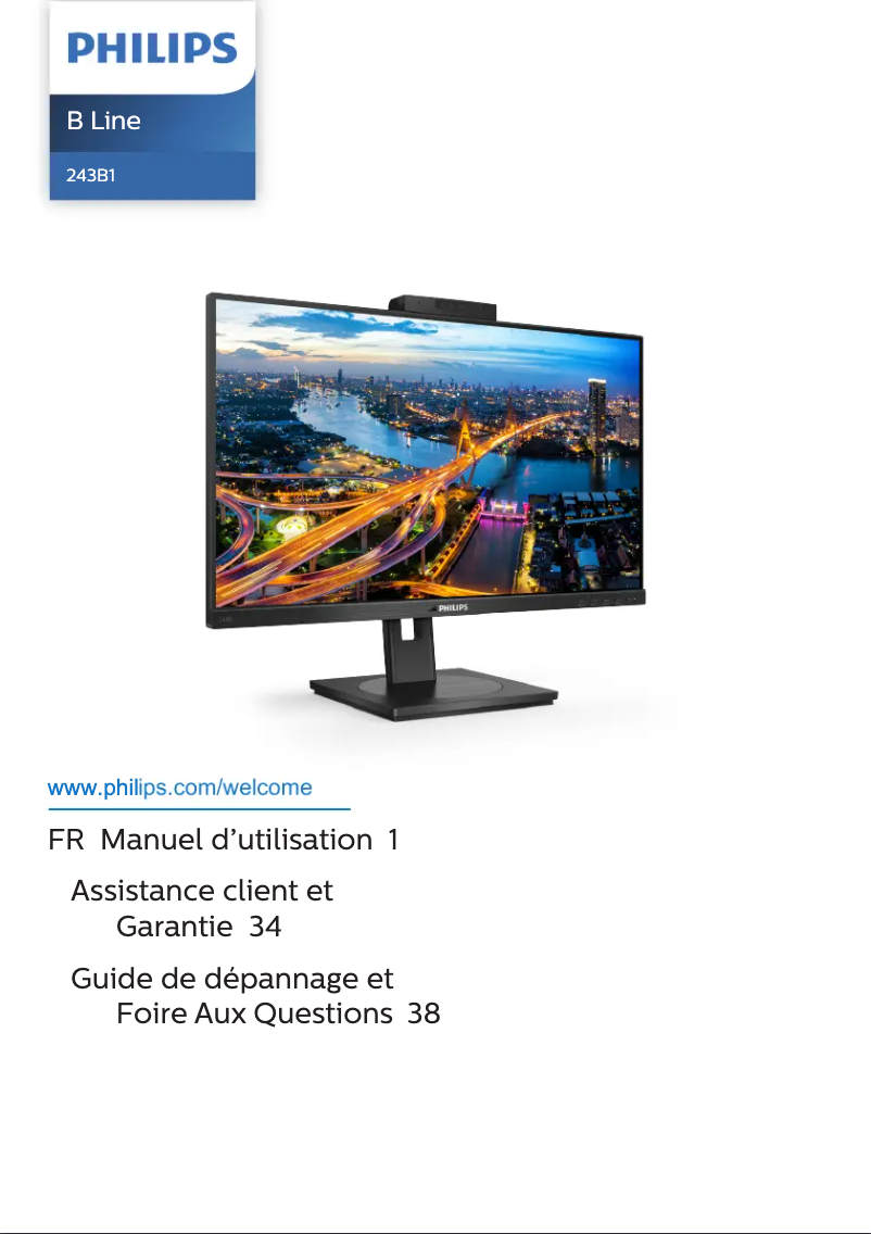 Page n°1 - Manuel utilisateur Philips B Line 243B1JH
