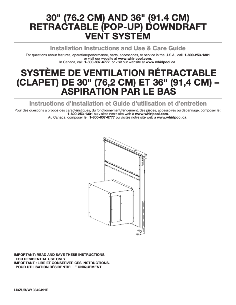 Página 1 del manual Manual de instrucciones Whirlpool UXD8636DYS