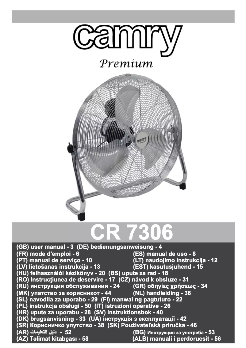 Página 1 del manual Manual de usuario Camry CR 7306
