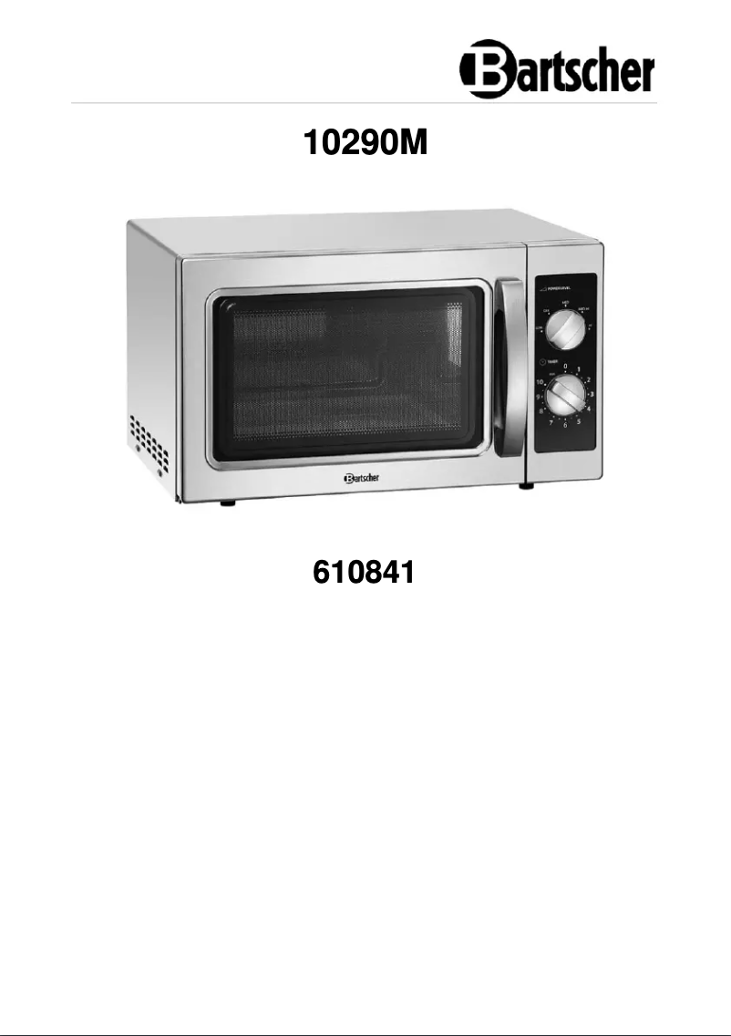 Página 1 del manual Manual de usuario Bartscher 10290M