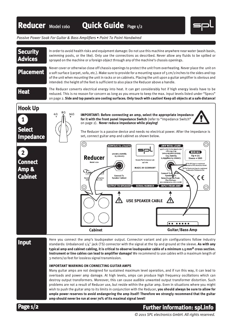 Página 1 del manual Manual de usuario SPL 1160
