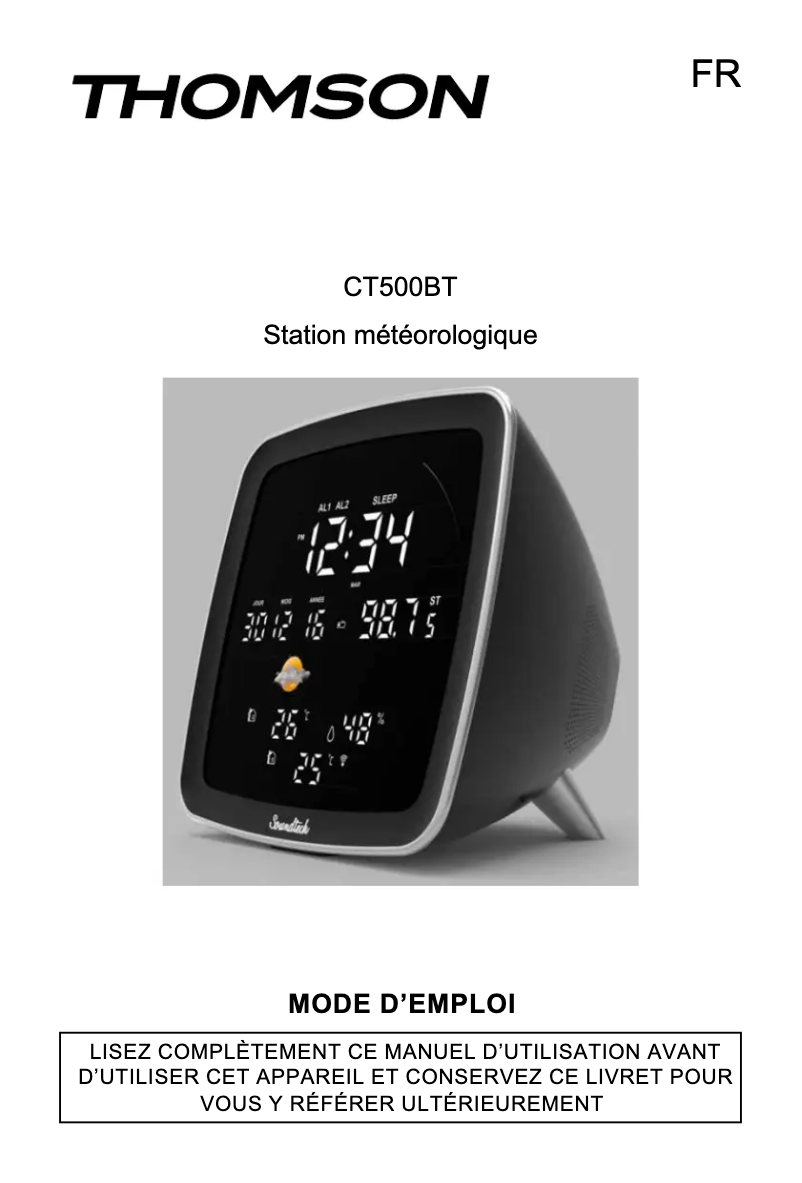 Page 1 of the manual User Manual Thomson CT500BT