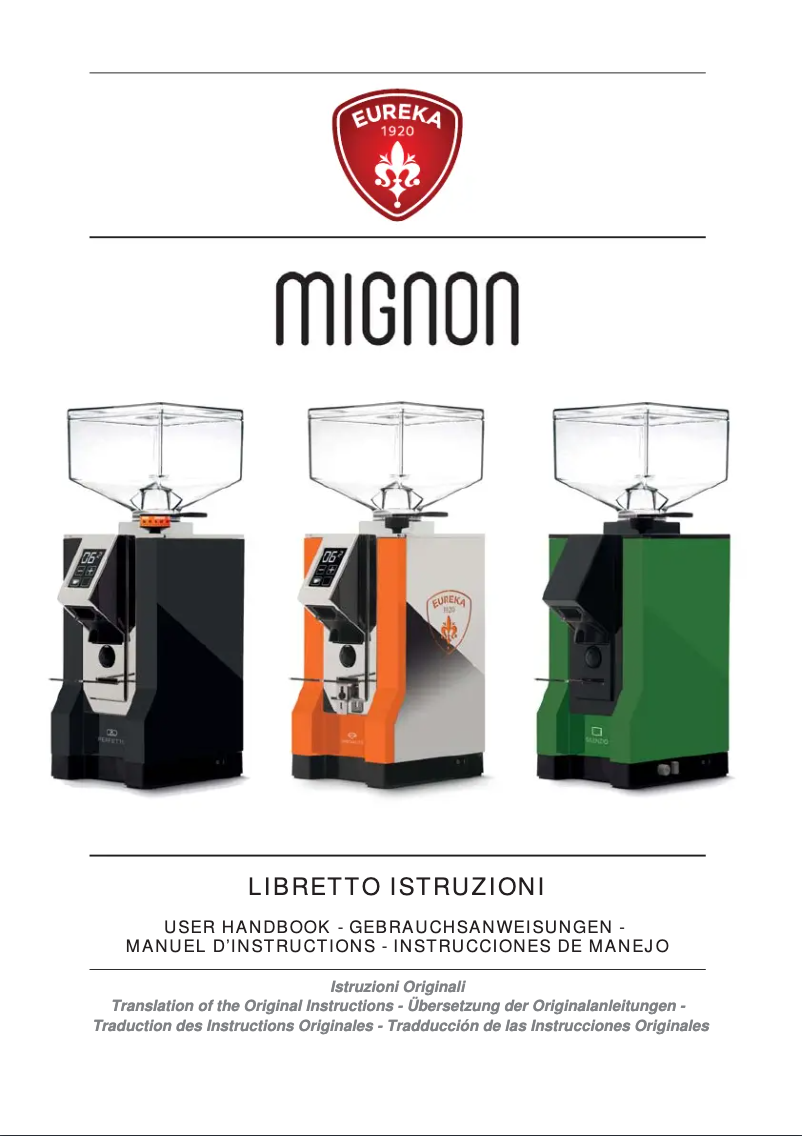 Página 1 del manual Manual de usuario Eureka Mignon Bravo