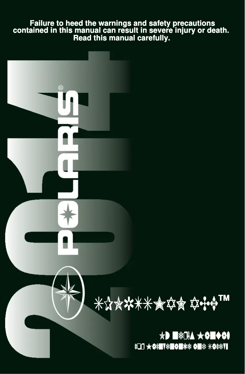 Página 1 del manual Manual de usuario Polaris Ace (2014)