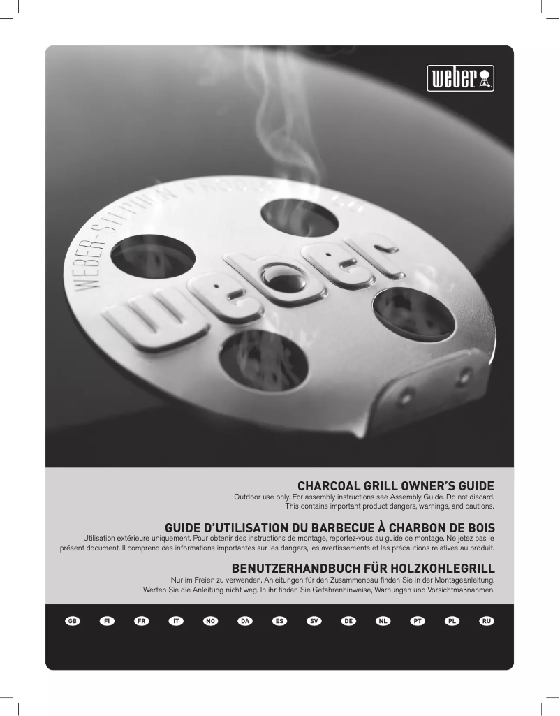 Page 1 de la notice Manuel utilisateur Weber Deluxe GBS 57 cm