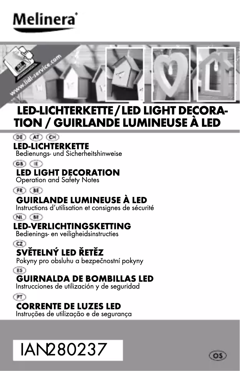 Page 1 de la notice Manuel utilisateur Melinera IAN 280237