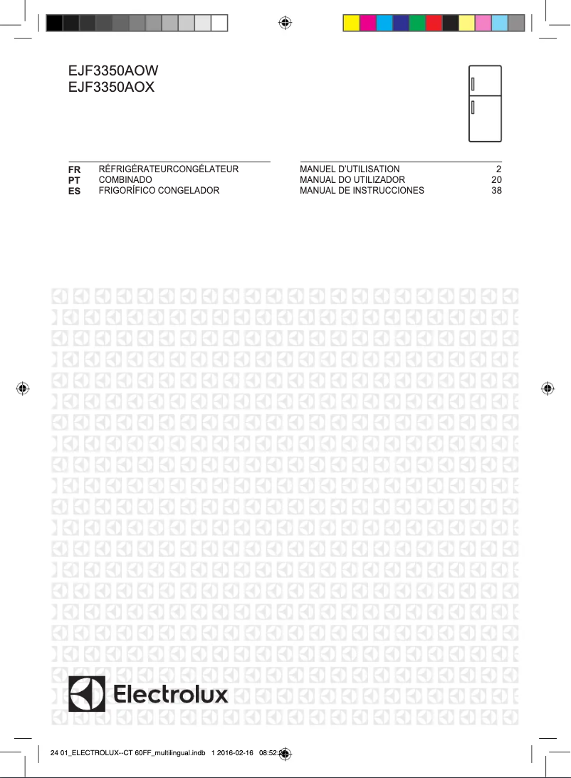 Page 1 de la notice Manuel utilisateur Electrolux EJF3350AOX