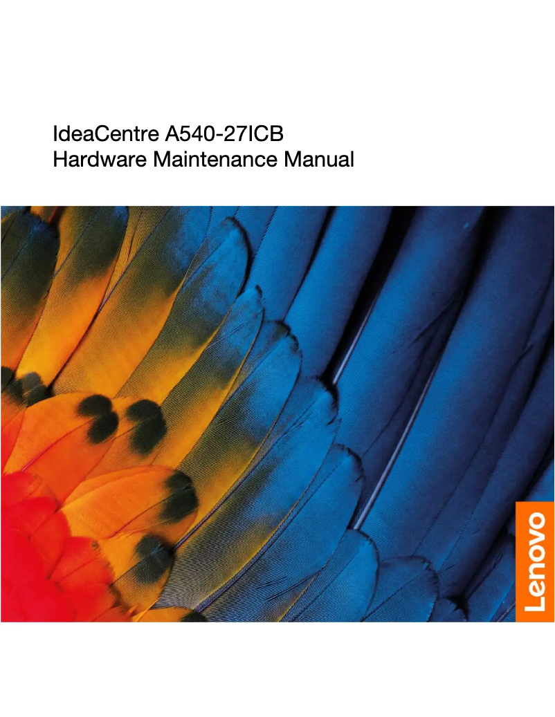 Page 1 de la notice Manuel utilisateur Lenovo IdeaCentre A540-27ICB