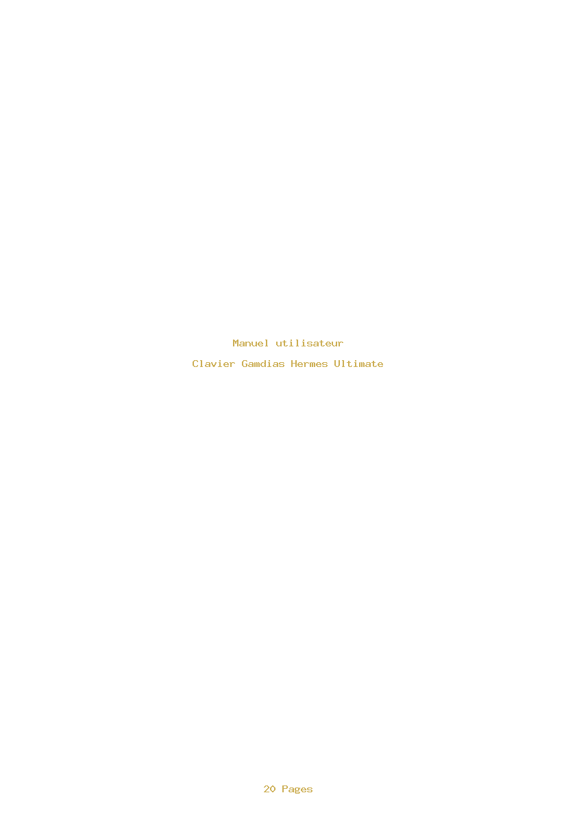 Page 1 de la notice Manuel utilisateur Gamdias Hermes Ultimate