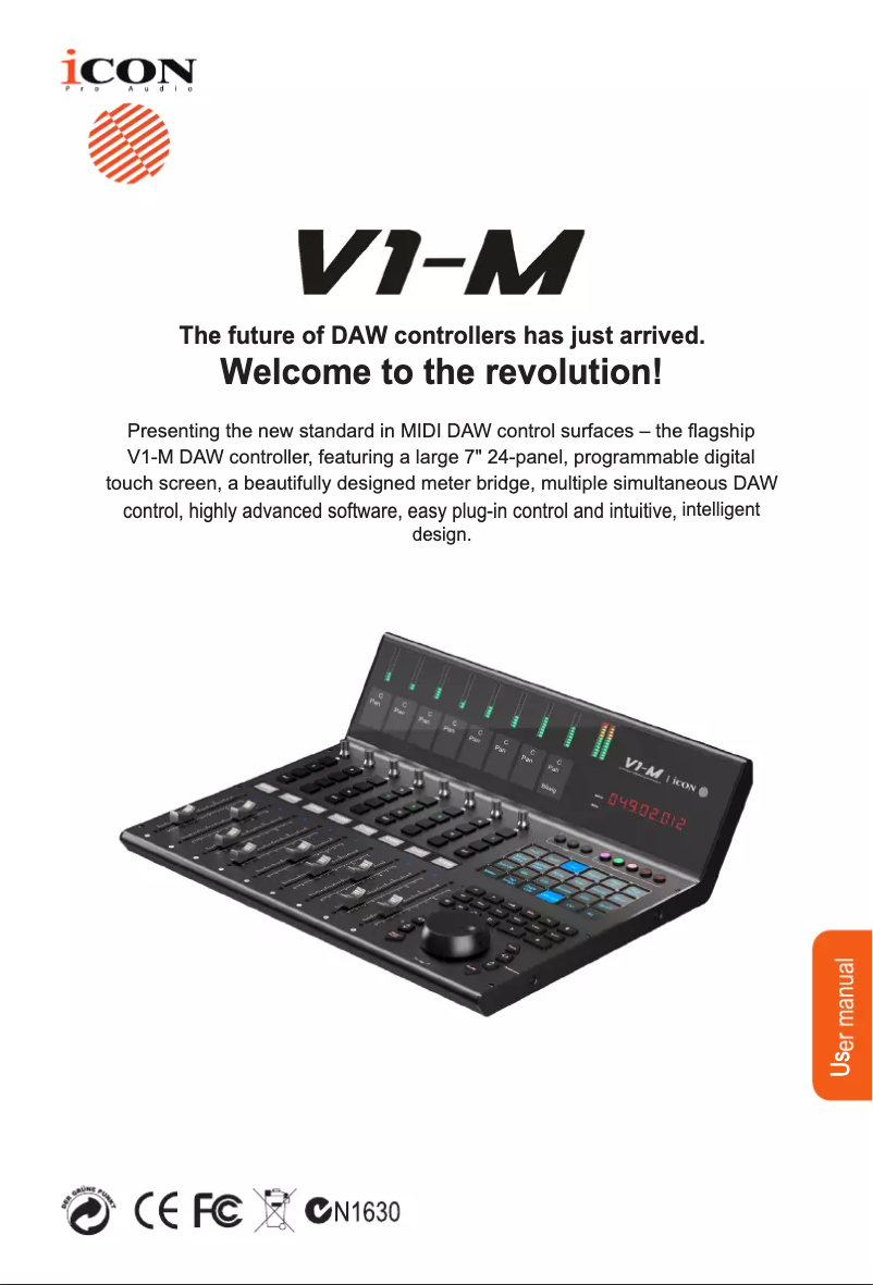 Page 1 de la notice Manuel utilisateur icon V1-M