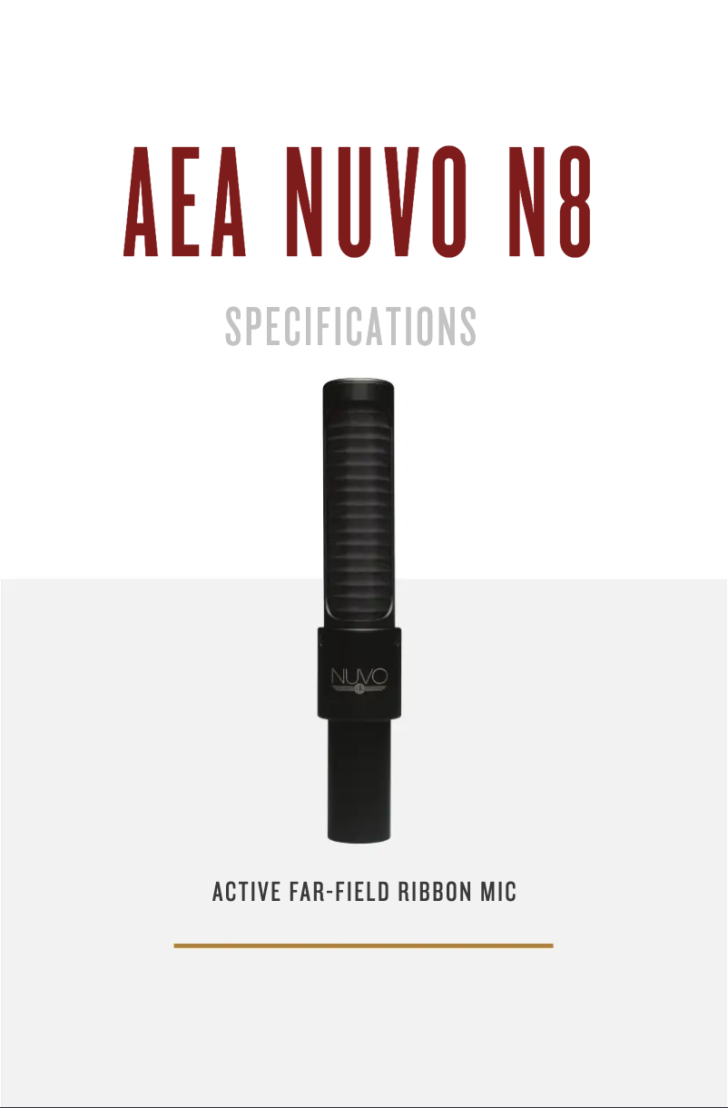 Page 1 de la notice Fiche technique AEA N8