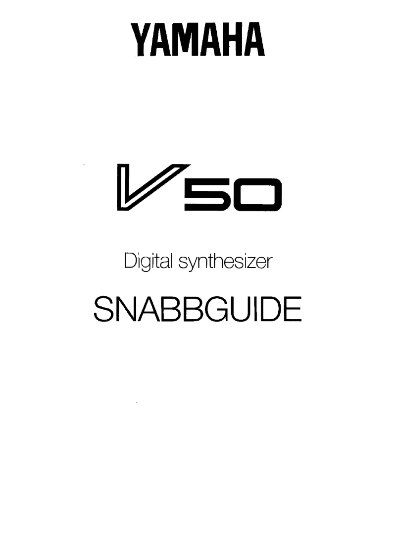 Page 1 de la notice Manuel utilisateur Yamaha V50