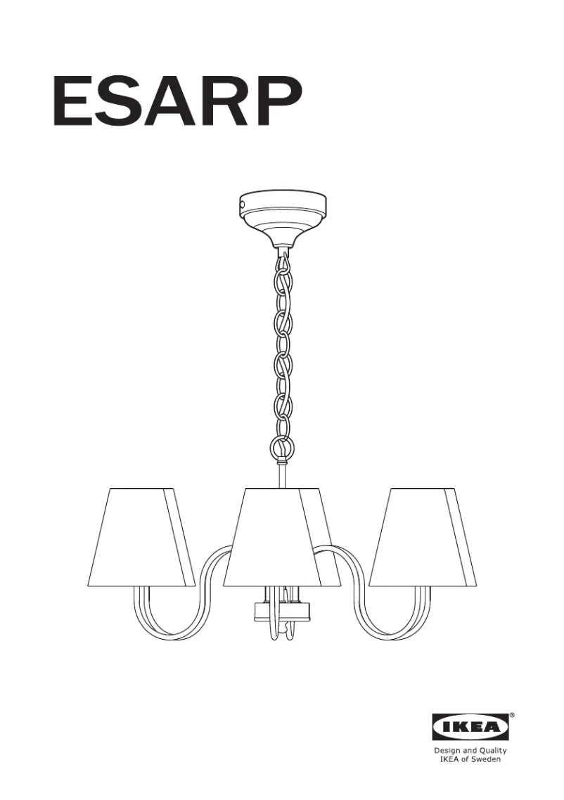 Page 1 de la notice Manuel utilisateur Ikea ESARP 603.488.18