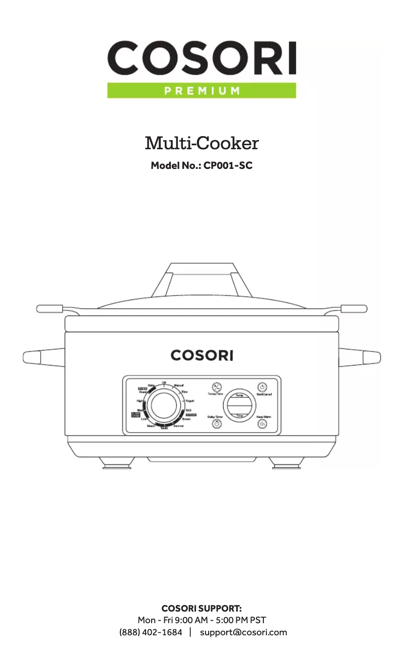 Page 1 de la notice Manuel utilisateur Cosori CP001-SC