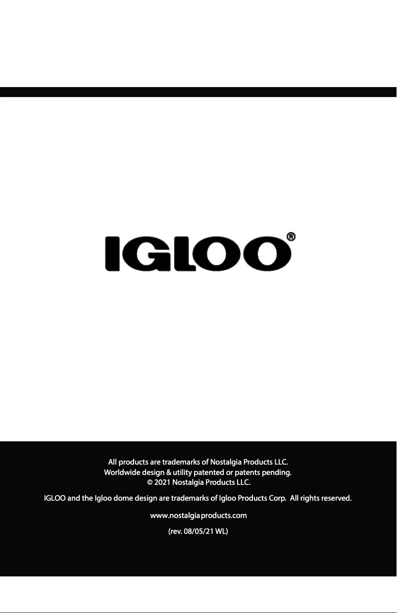 Page 1 de la notice Manuel utilisateur Igloo IGLICEB26BK