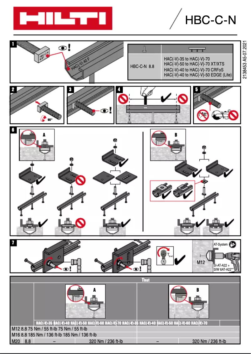 Page 1 de la notice Manuel utilisateur Hilti HBC-C-N