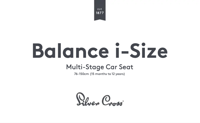 Page 1 de la notice Manuel utilisateur Silver Cross Balance i-Size