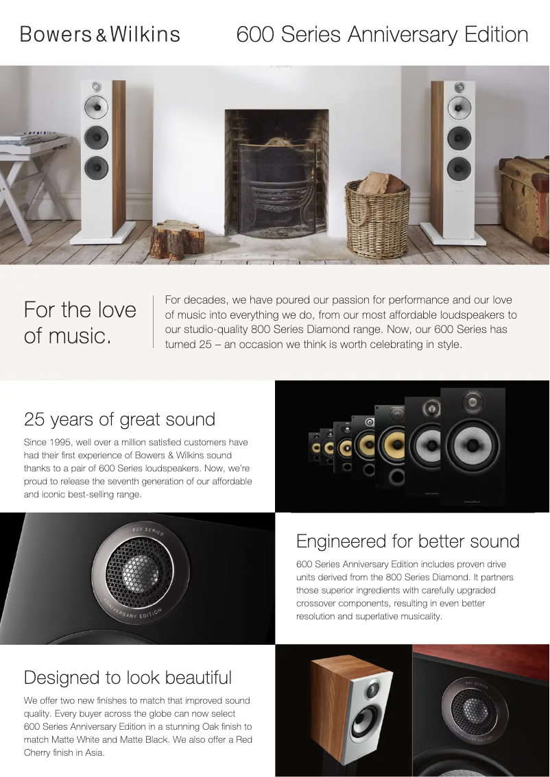 Page 1 de la notice Fiche technique Bowers & Wilkins HTM6 S2