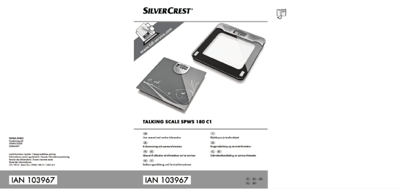 Página 1 del manual Manual de usuario SilverCrest SPWS 180 D1