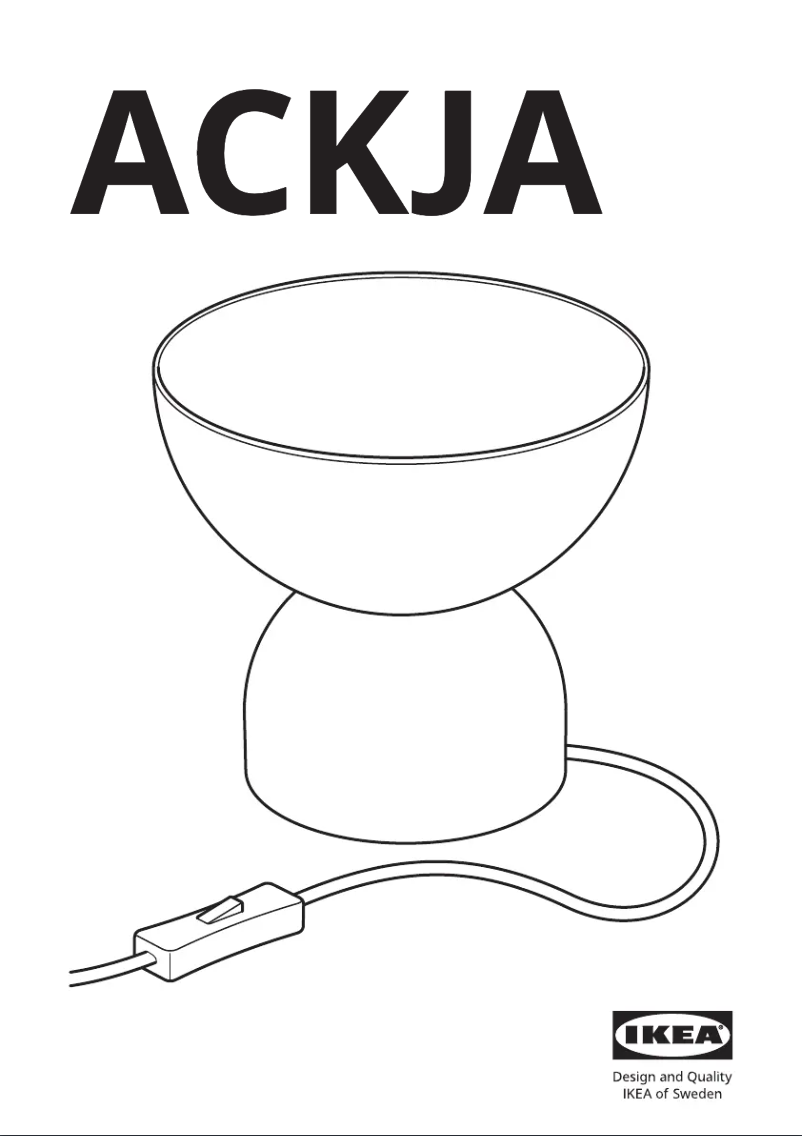 Page 1 de la notice Manuel utilisateur Ikea ACKJA 305.589.02