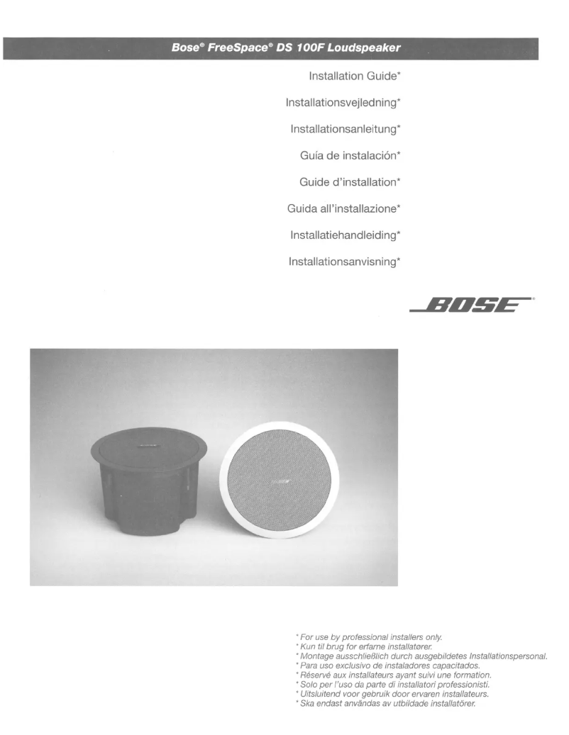 Page 1 of the manual User Manual Bose FreeSpace DS 100F
