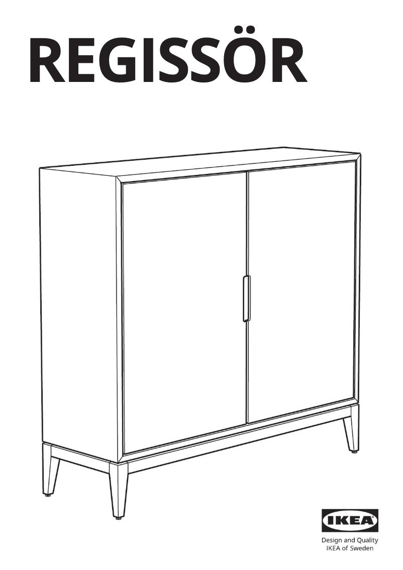 Page 1 de la notice Manuel utilisateur Ikea REGISSÖR 903.420.80