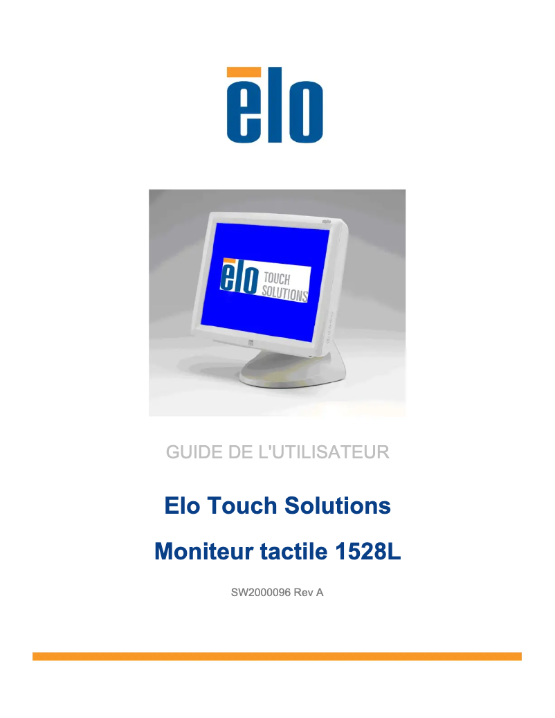 Página 1 del manual Manual de usuario Elo 1528L