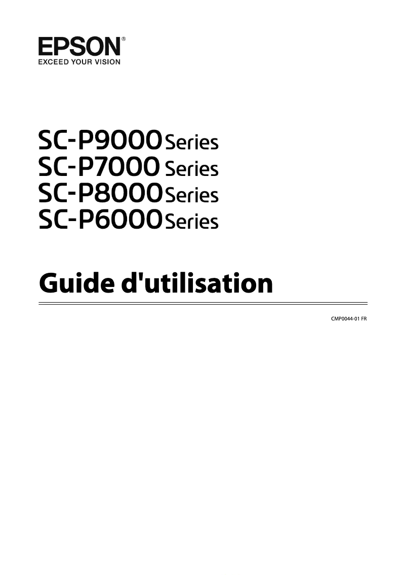 Página 1 del manual Manual de usuario Epson SC-P8000