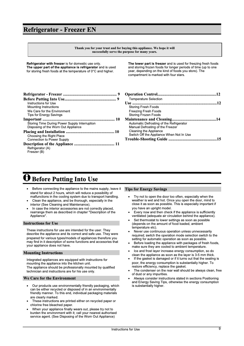 Page 1 de la notice Manuel utilisateur Gorenje KIE 256 LA