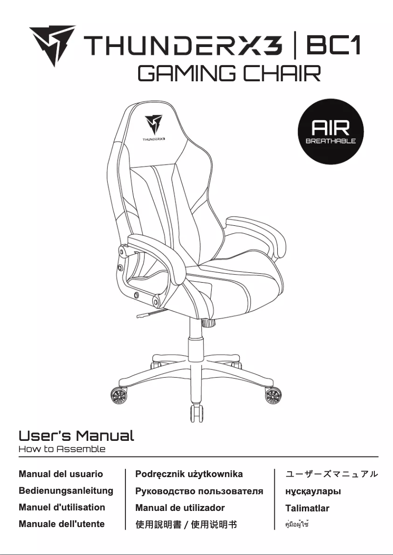 Page 1 de la notice Manuel utilisateur ThunderX3 BC1