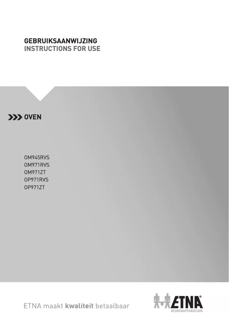 Page 1 de la notice Manuel utilisateur Etna OP971RVS