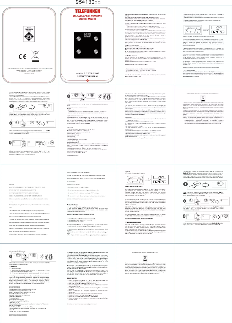 Page 1 de la notice Manuel utilisateur Telefunken M02564