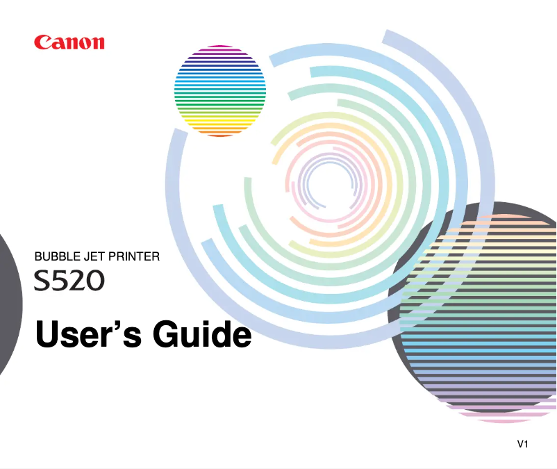 Page 1 de la notice Manuel utilisateur Canon Bubble Jet S520