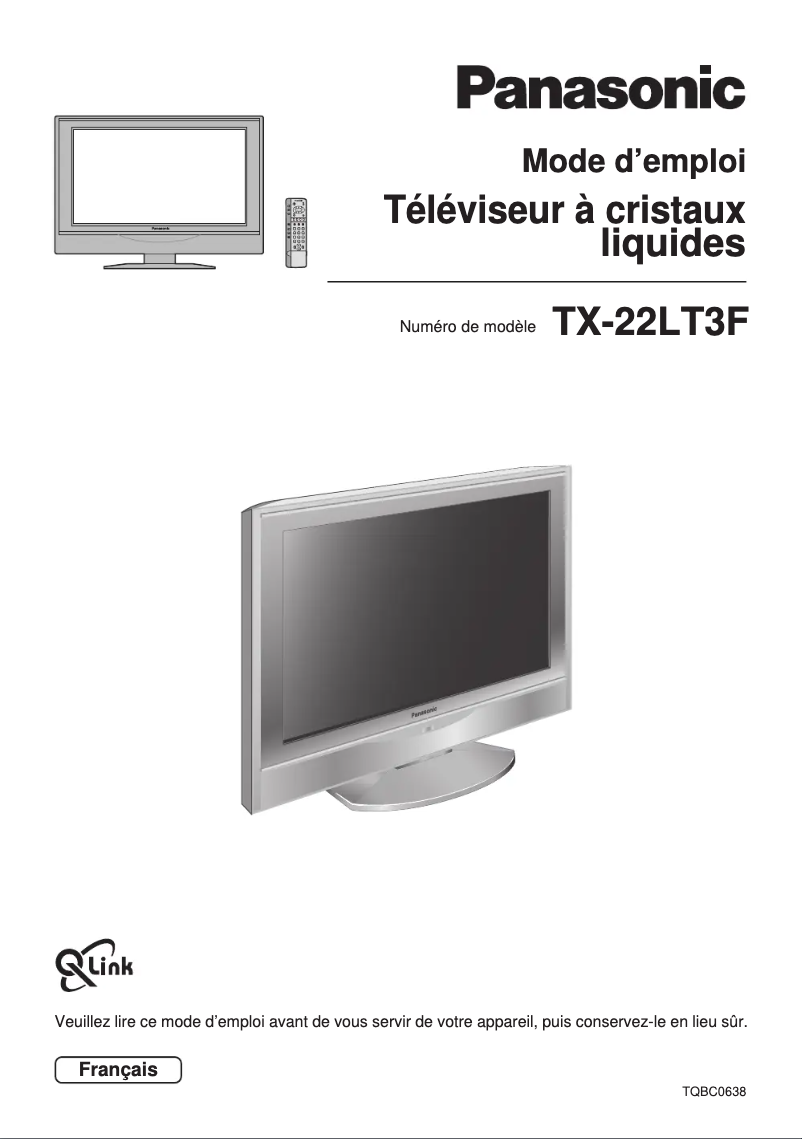 Page 1 de la notice Manuel utilisateur Panasonic Viera TX-22LT3F