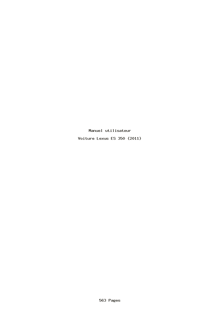 Image de la première page du manuel de l'appareil ES 350 (2011)