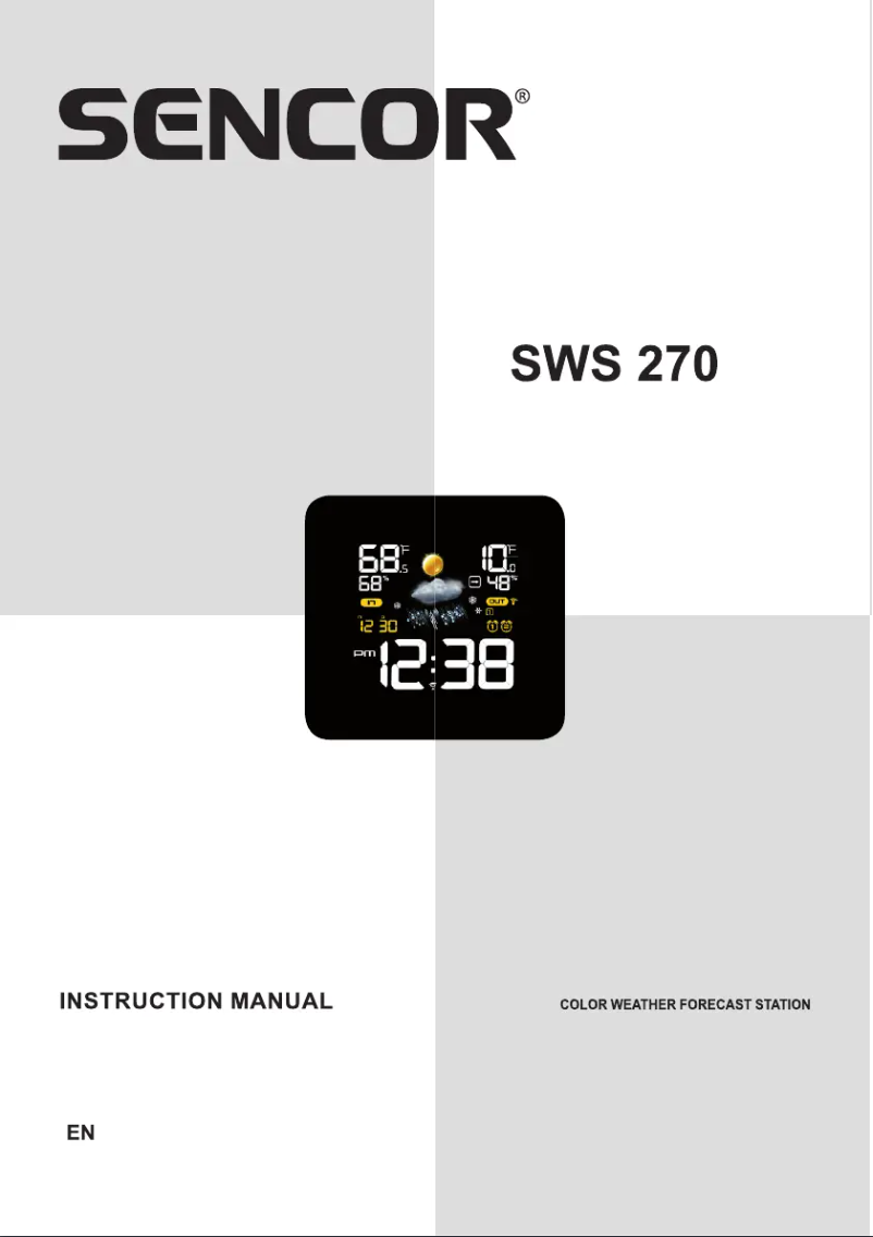 Page 1 de la notice Manuel utilisateur Sencor SWS 270