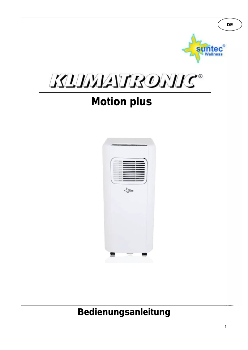 Page 1 de la notice Manuel utilisateur Suntec Motion 90+