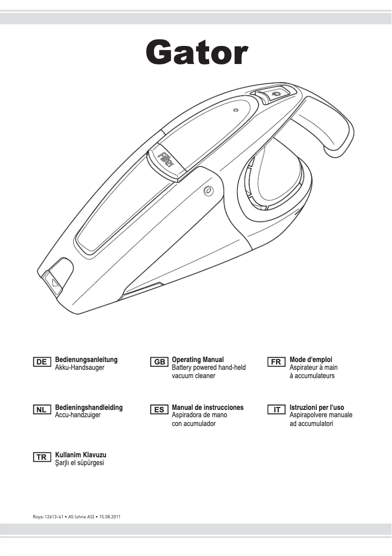 Page 1 de la notice Manuel utilisateur Dirt Devil M 135 Gator